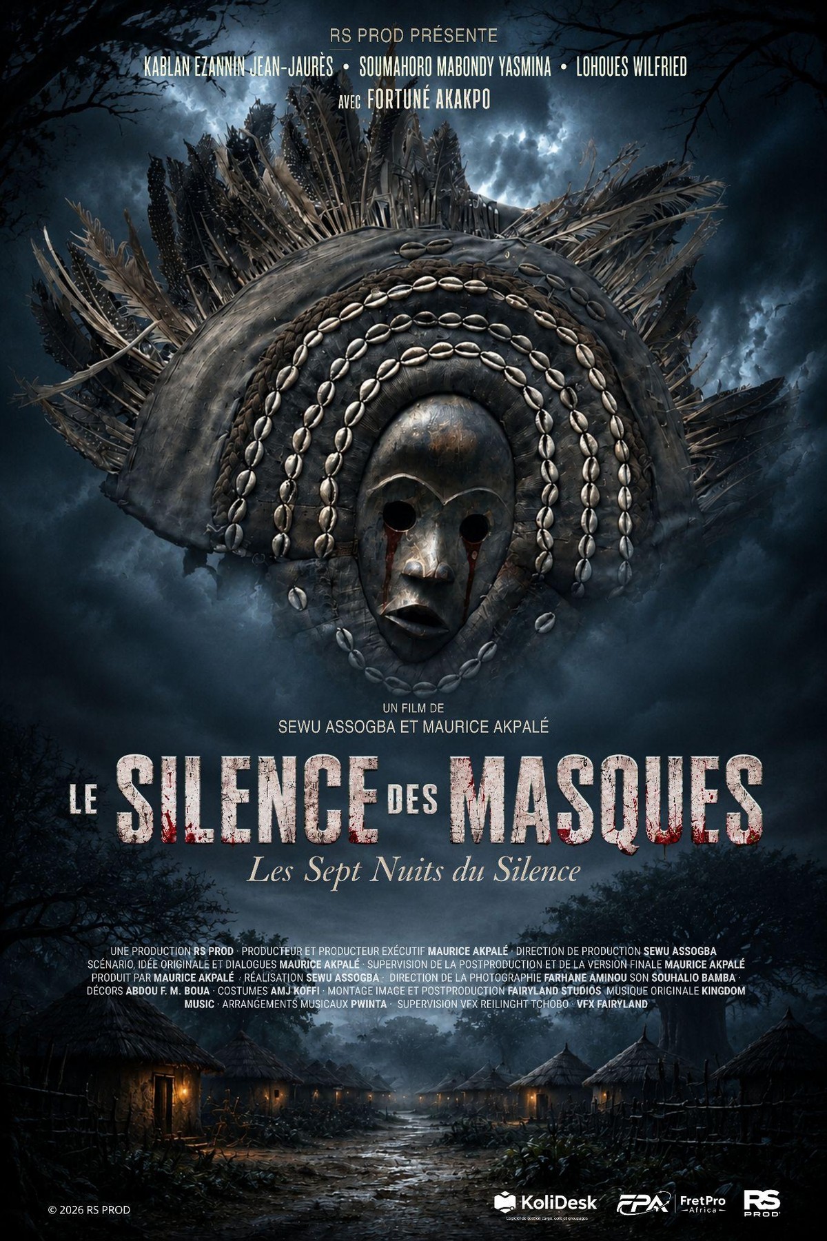 Affiche officielle du film Le Silence des masques — Les Sept Nuits du silence