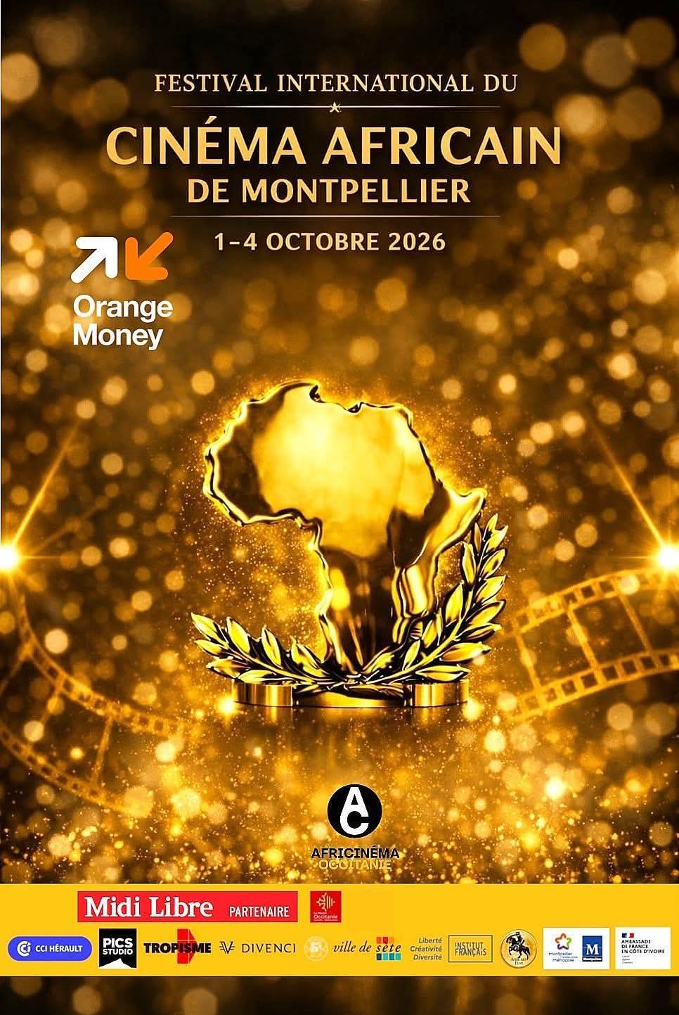 Affiche officielle du festival Africinéma Occitanie 2026